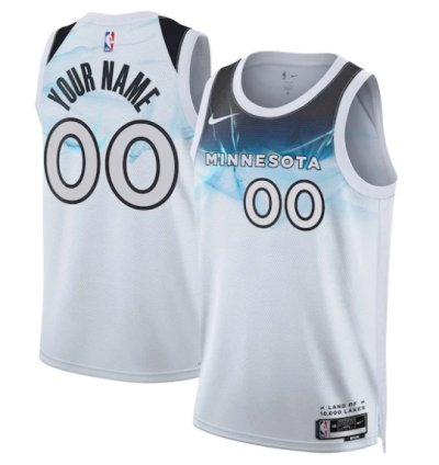 Minnesota Timberwolves Nike Unisex 202425 Custom Swingman Jersey - City Edition - White