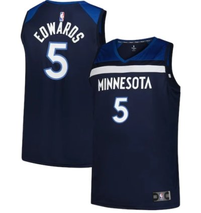 Anthony Edwards Minnesota Timberwolves Big Tall Fast Break Jersey - Icon Edition - Navy