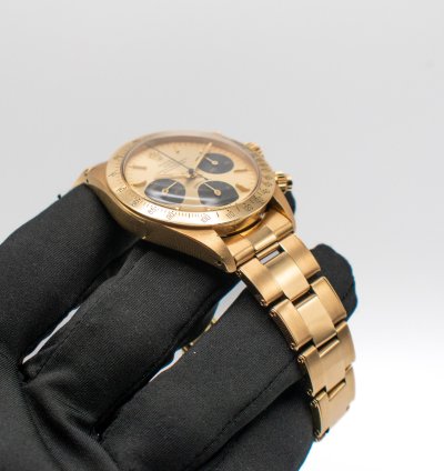 Rolex Daytona Full Set Daytona Yellow Gold Ref 6265 Champagne Dial