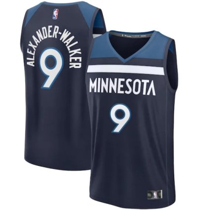Nickeil Alexander-walker Minnesota Timberwolves Fast Break Player Jersey - Icon Edition - Navy