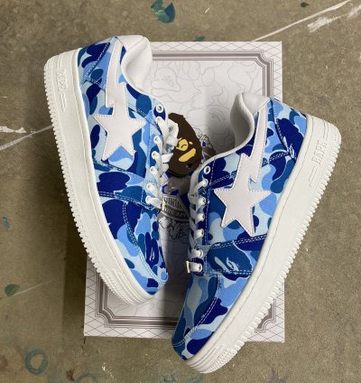 Bape Abc Camo Bapesta Blue