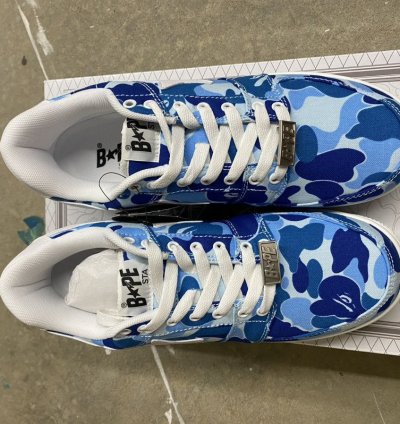 Bape Abc Camo Bapesta Blue