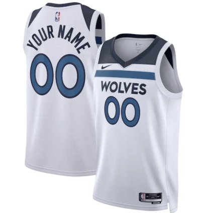 Minnesota Timberwolves Nike Unisex Swingman Custom Jersey White - Association Edition
