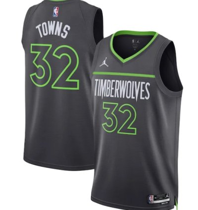 Karl-anthony Towns Minnesota Timberwolves Jordan Brand Unisex Swingman Jersey - Statement Edition - Charcoal