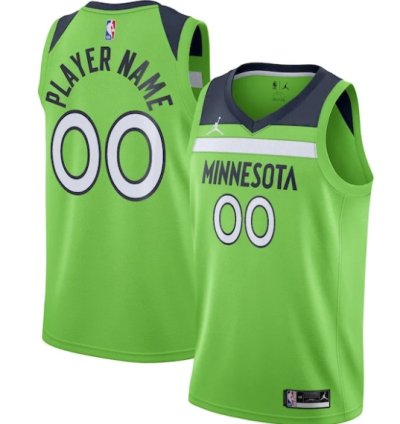Minnesota Timberwolves Jordan Brand Swingman Custom Jersey - Statement Edition - Green