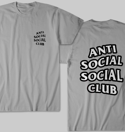 Anti Social Social Club Classic Logo Grey T Shirt