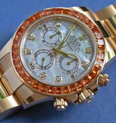 Rolex Daytona Orange Sapphire 116578saco