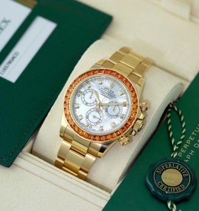 Rolex Daytona Orange Sapphire Saco