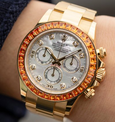 Rolex Daytona Orange Sapphire Saco