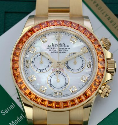 Rolex Daytona Orange Sapphire Saco