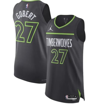 Rudy Gobert Minnesota Timberwolves Jordan Brand Authentic Player Jersey - Statement Edition - Anthracite