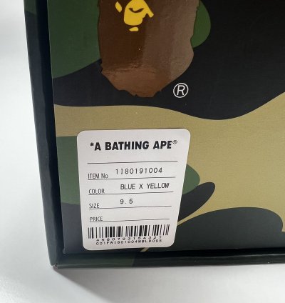 Bape Bape Sta 1 Blue Yellow Green - Size 9 5