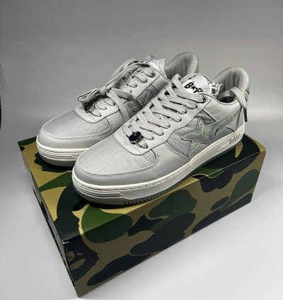Bape Bape Sta 1 Text Code Camo Gray - Size 11