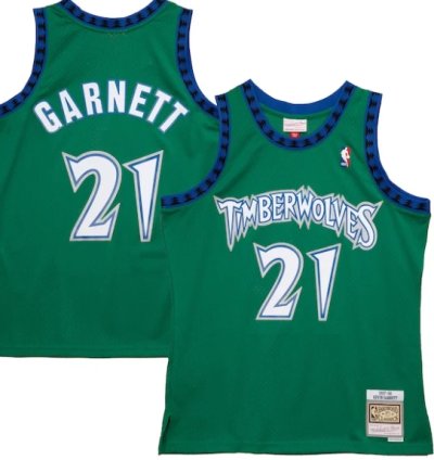 Kevin Garnett Minnesota Timberwolves 199798 Hardwood Classics Reload 20 Swingman Jersey - Green