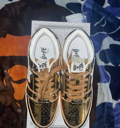 Bape Bapesta Gold Foot Soldier