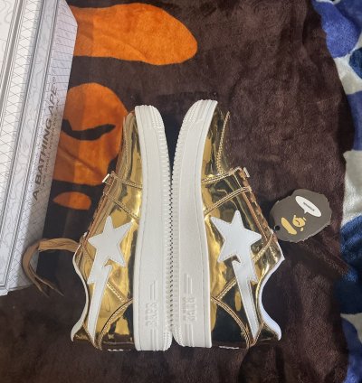 Bape Bapesta Gold Foot Soldier