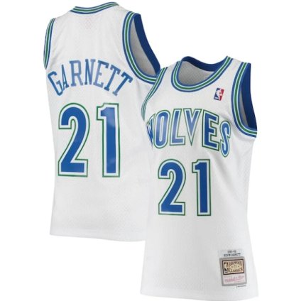 Kevin Garnett Minnesota Timberwolves 199596 Hardwood Classics Swingman Jersey - White