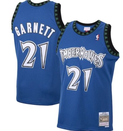 Kevin Garnett Minnesota Timberwolves 200102 Hardwood Classics Swingman Jersey - Blue