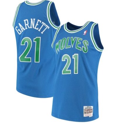 Kevin Garnett Minnesota Timberwolves 199596 Hardwood Classics Swingman Jersey - Blu