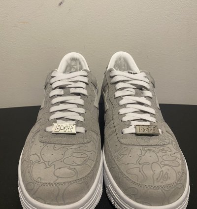 Bape Bapesta Solebox Light Grey