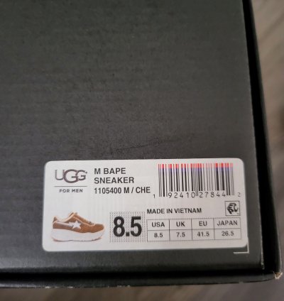Bape Bapesta Ugg Sz 8 5 New
