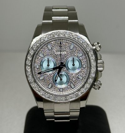 Rolex Daytona Platin 116576tbr Pave Like New