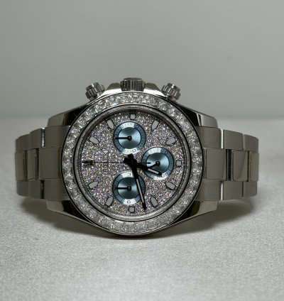 Rolex Daytona Platin 116576tbr Pave Like New