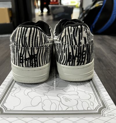 Bape Bapesta Zebra Print Sneaker Sz 9