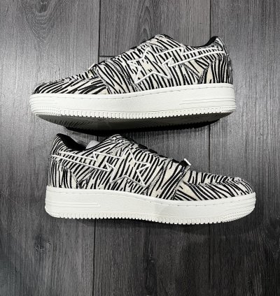 Bape Bapesta Zebra Print Sneaker Sz 9