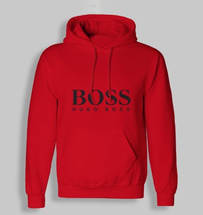 Hugo Boss Logo Unisex Red Hoodie - Size Usa