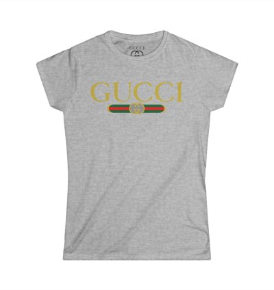 Gucci Gg Logo Women Grey T-shirt - Size Usa