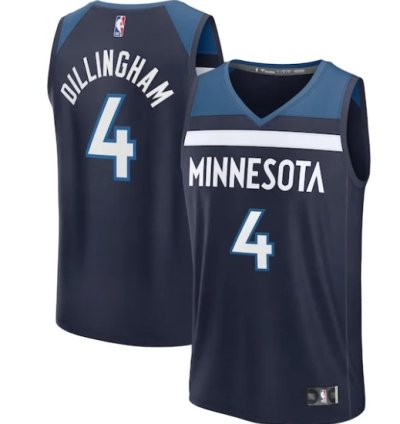 Rob Dillingham Minnesota Timberwolves 2024 Nba Draft Fast Break Player Jersey - Icon Edition - Navy