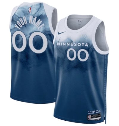 Minnesota Timberwolves Nike Unisex 202324 Custom Swingman Jersey - Blue - City Edition