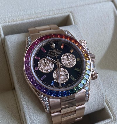 Rolex Daytona Rainbow 116595rbow Rose Gold Sapphire Gem Bezel Diamond Lugs - Rare - Unworn 2021