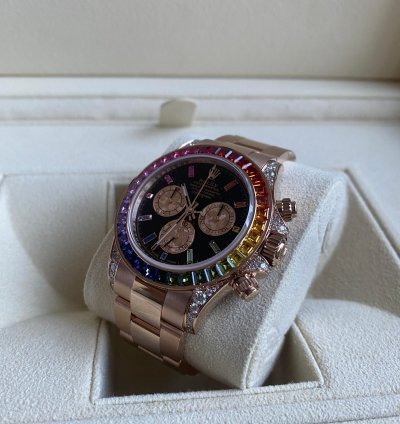 Rolex Daytona Rainbow 116595rbow Rose Gold Sapphire Gem Bezel Diamond Lugs - Rare - Unworn 2021
