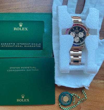 Rolex Daytona Rainbow 116595rbow Rose Gold Sapphire Gem Bezel Diamond Lugs - Rare - Unworn 2021
