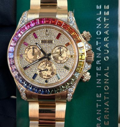 Rolex Daytona Rainbow Pave Dial Off Catalogue