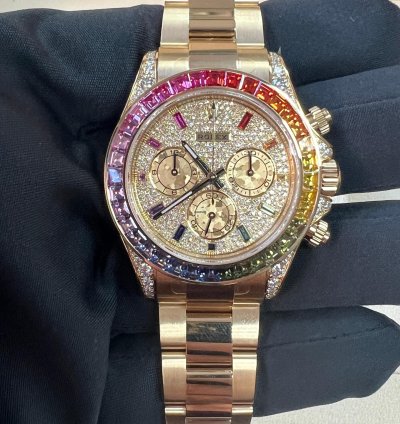 Rolex Daytona Rainbow Pave Dial Off Catalogue