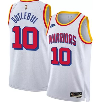 Nike Adult Golden State Warriors Jimmy Butler 10 Hardwood Classic White Jersey
