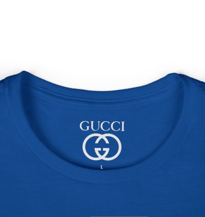 Gucci Gg Logo Women Blue T-shirt - Size Usa