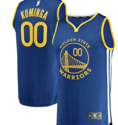 Jonathan Kuminga Golden State Warriors 2021 Nba Draft First Round Pick Fast Break Jersey Royal - Icon Edition