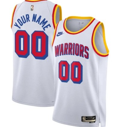 Golden State Warriors Nike Unisex Adult Swingman Custom Jersey - Classic Edition - White