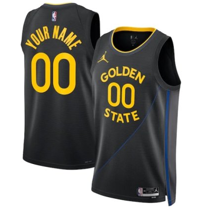Golden State Warriors Jordan Brand Unisex 202425 Custom Swingman Jersey - Statement Edition - Black