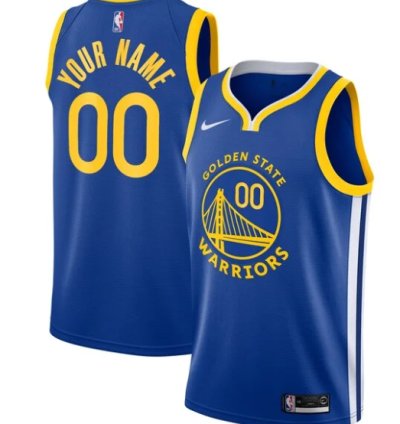 Golden State Warriors Nike Unisex 201920 Custom Swingman Jersey - Royal - Icon Edition