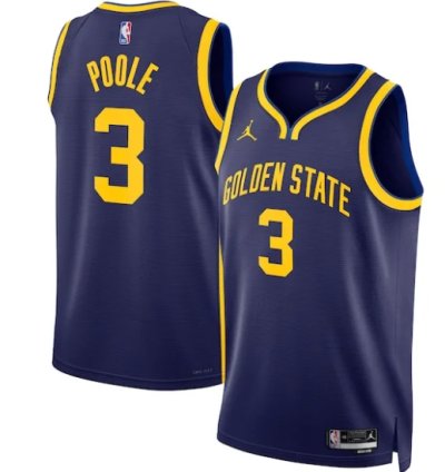 Jordan Poole Golden State Warriors Jordan Brand Unisex Swingman Jersey - Statement Edition - Navy