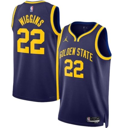Andrew Wiggins Golden State Warriors Jordan Brand Unisex Swingman Jersey - Statement Edition - Navy