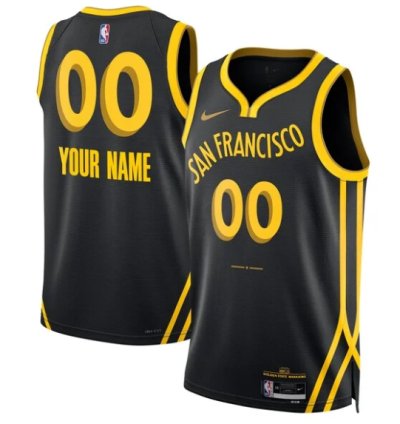 Golden State Warriors Nike Unisex 202324 Custom Swingman Jersey - Black - City Edition