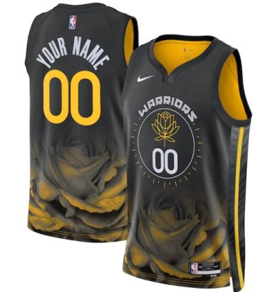 Golden State Warriors Nike Unisex 202223 Swingman Custom Jersey - City Edition - Black