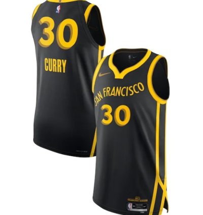 Nike Stephen Curry Golden State Warriors Authentic Jersey - City Edition - Black