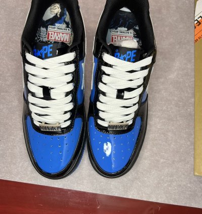 Bape Marvel Comics Venom Blue Black Bapesta